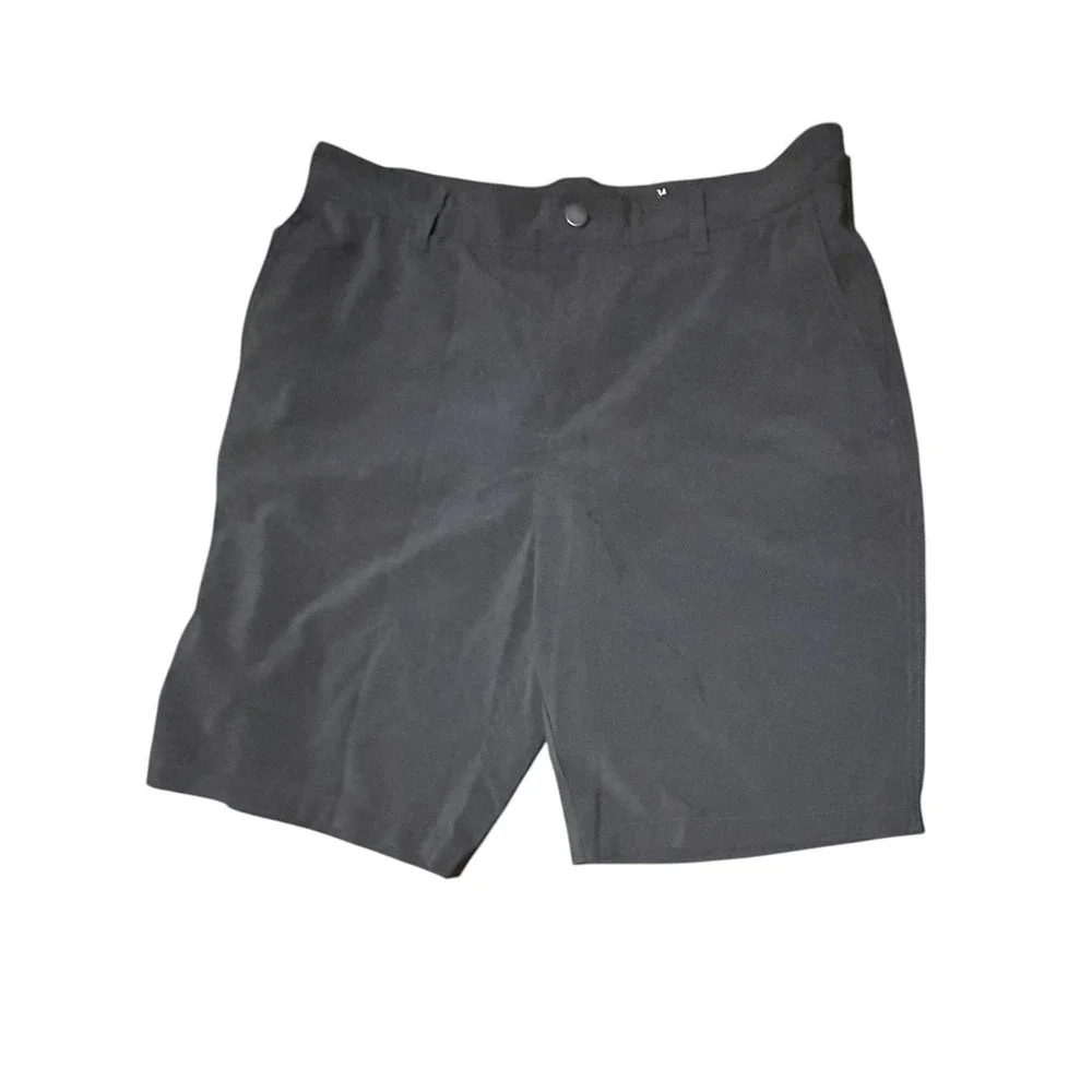 Panama Jack Mens Performance Golf Shorts Size 34 Charcoal Grey Flat Front